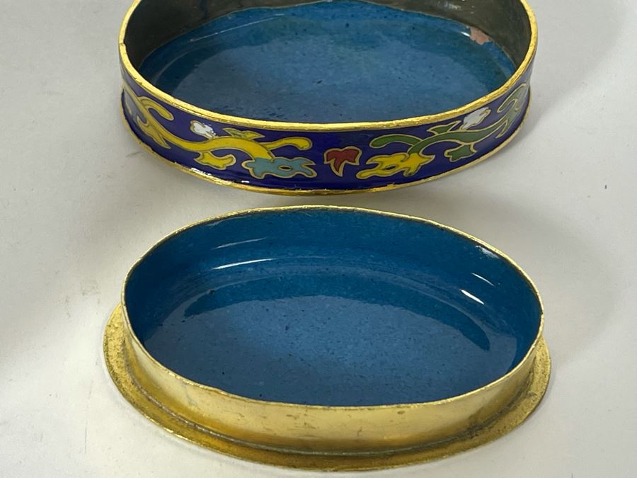 Collection Of Chinese Cloisonne Dragon Boxes 1.5-2H [Photo 15]