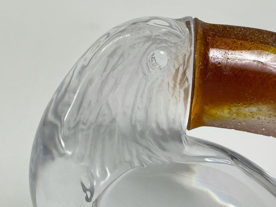 Signed Daum France Crystal Toucan Bird With Colored Beak 9H Estimate $400-$600 [Photo 9]
