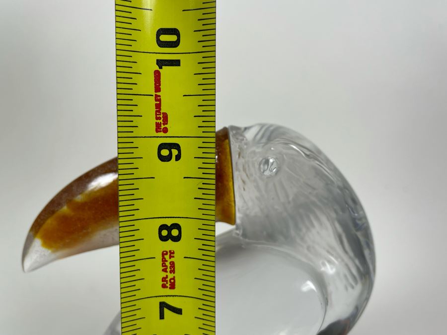 Signed Daum France Crystal Toucan Bird With Colored Beak 9H Estimate $400-$600 [Photo 18]