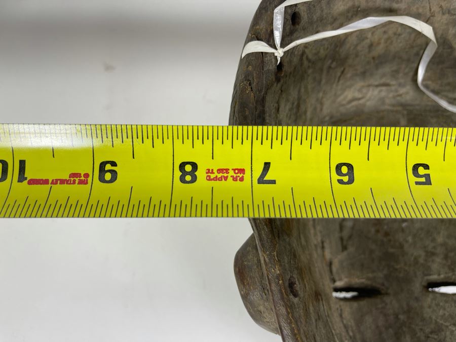 Antique African Hand Carved Wood Mask Old Chokwe Tribe Democratic Republic Of Congo 7.5W X 10H X 4D Retailed For $890 [Photo 17]