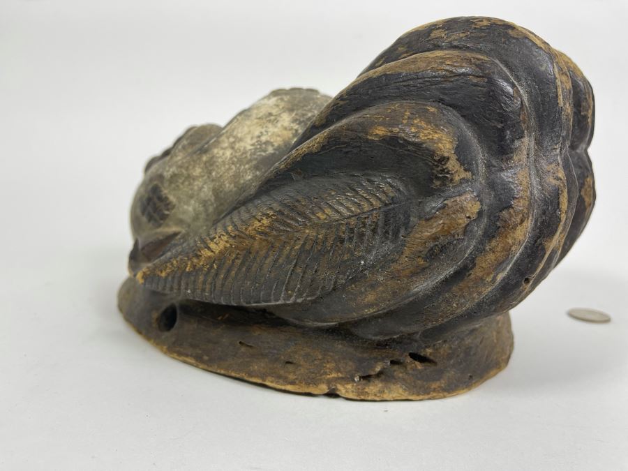 Very Old Hand Carved Wood African Mask 8W X 11D X 6H [Photo 15]