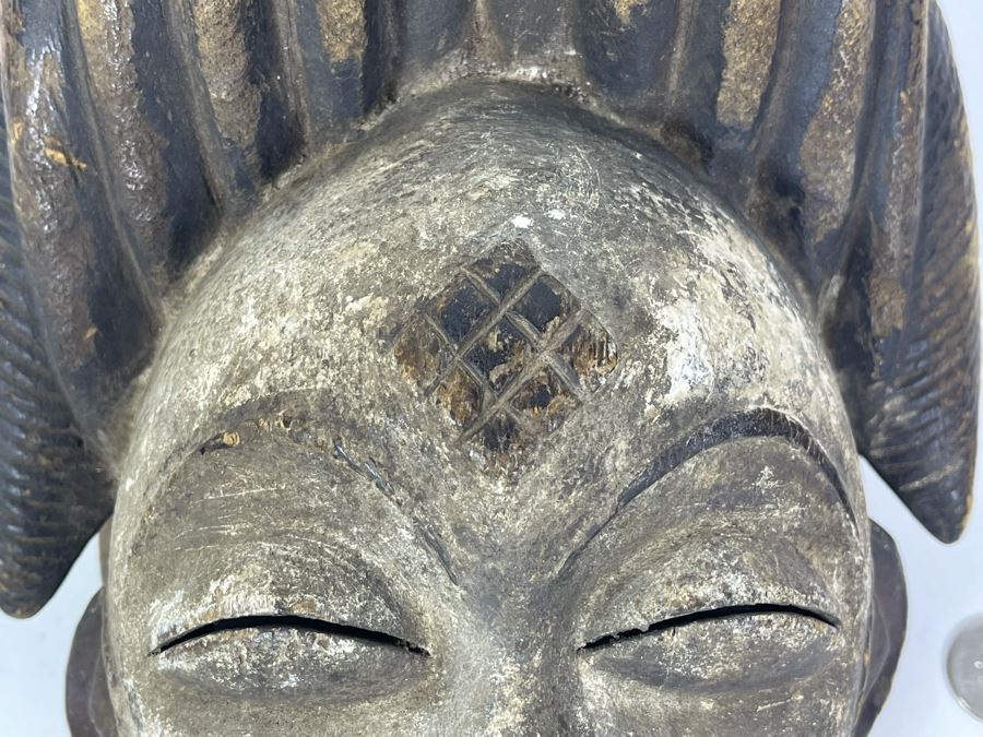 Very Old Hand Carved Wood African Mask 8W X 11D X 6H [Photo 6]