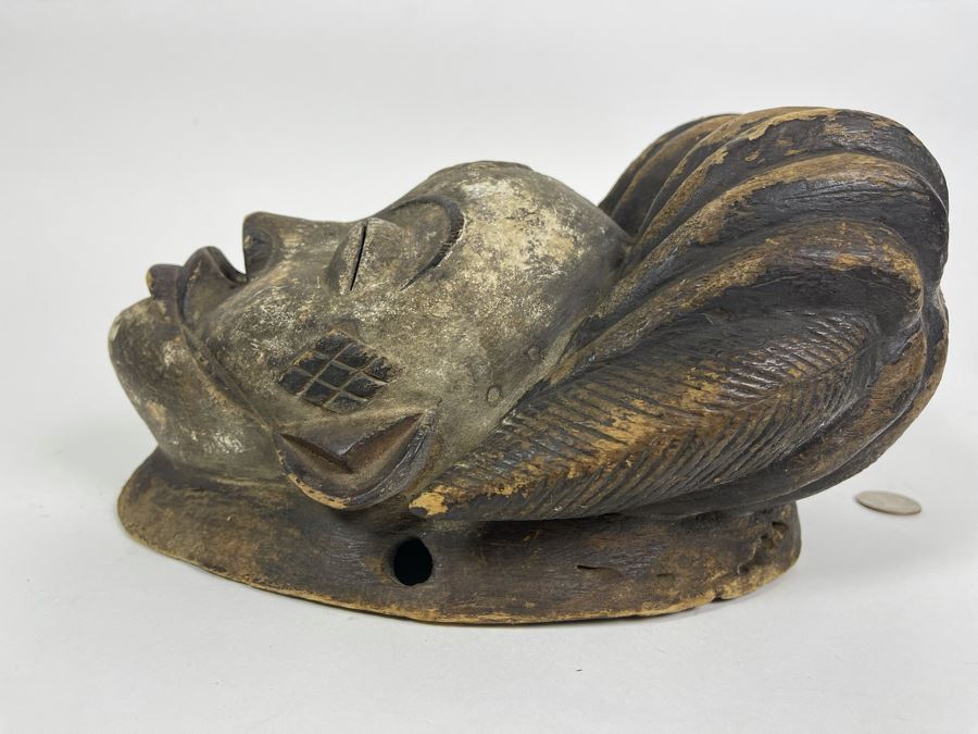 Very Old Hand Carved Wood African Mask 8W X 11D X 6H [Photo 17]