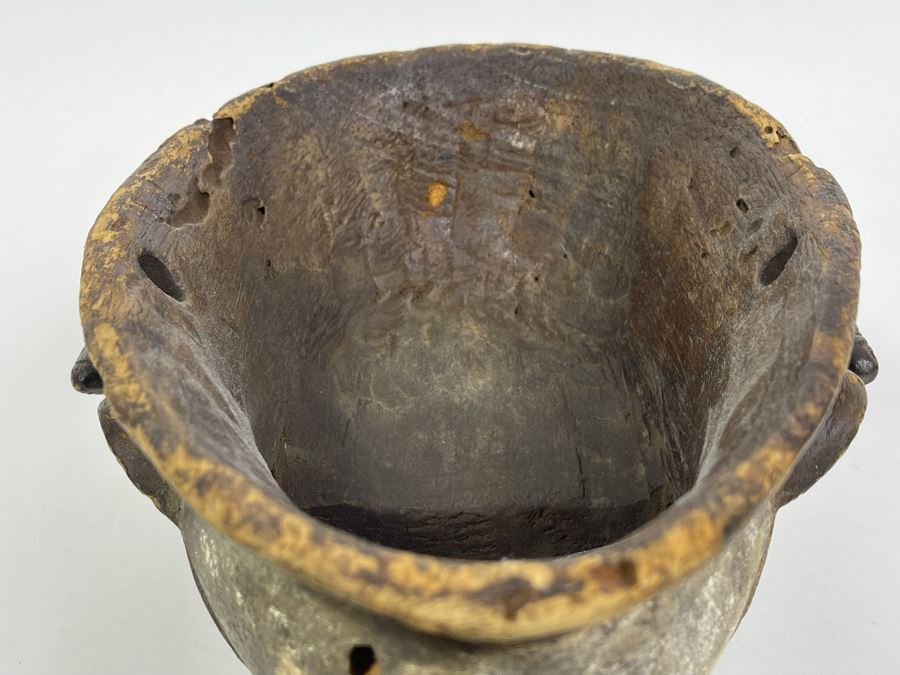 Very Old Hand Carved Wood African Mask 8W X 11D X 6H [Photo 20]