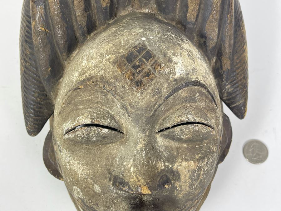 Very Old Hand Carved Wood African Mask 8W X 11D X 6H [Photo 5]