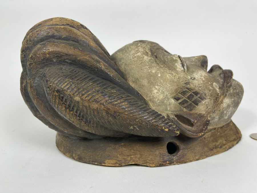 Very Old Hand Carved Wood African Mask 8W X 11D X 6H [Photo 11]