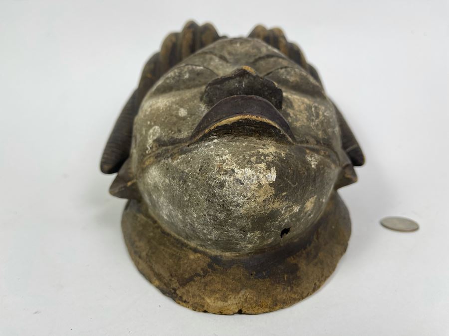 Very Old Hand Carved Wood African Mask 8W X 11D X 6H [Photo 9]