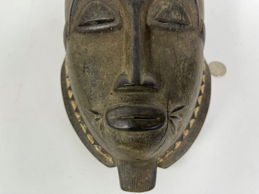 Old Hand Carved Wood African Mask 7.5W X 13H X 6D [Photo 9]