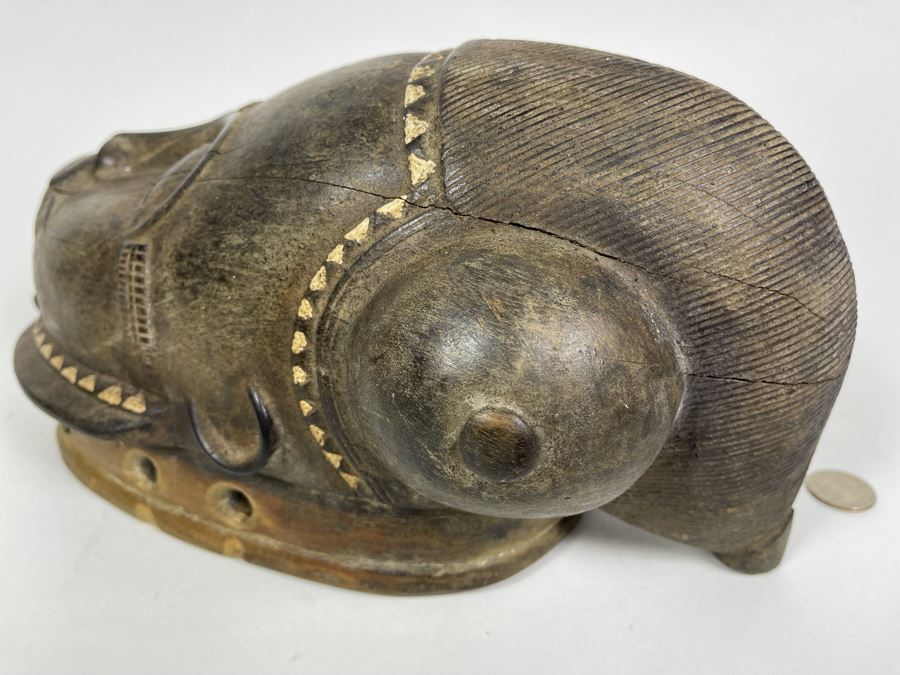 Old Hand Carved Wood African Mask 7.5W X 13H X 6D [Photo 17]