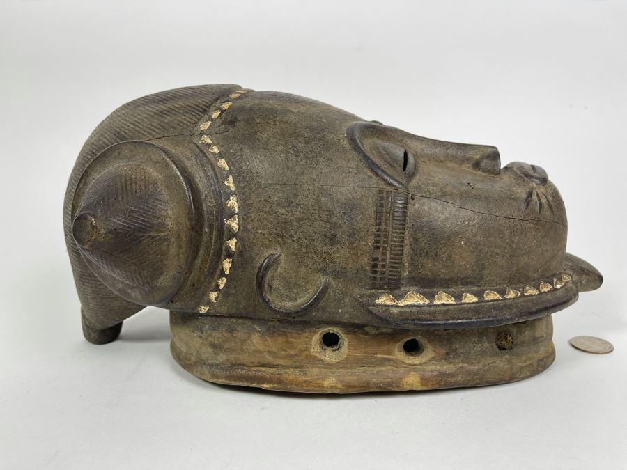 Old Hand Carved Wood African Mask 7.5W X 13H X 6D [Photo 12]