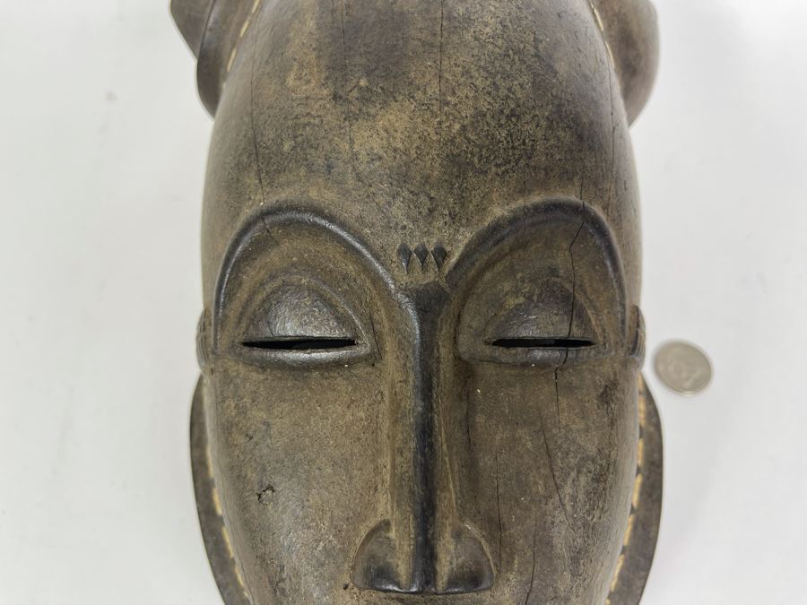 Old Hand Carved Wood African Mask 7.5W X 13H X 6D [Photo 7]