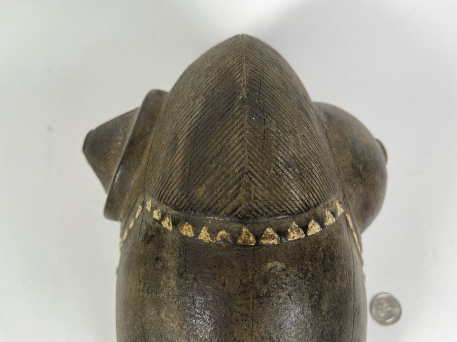 Old Hand Carved Wood African Mask 7.5W X 13H X 6D [Photo 8]