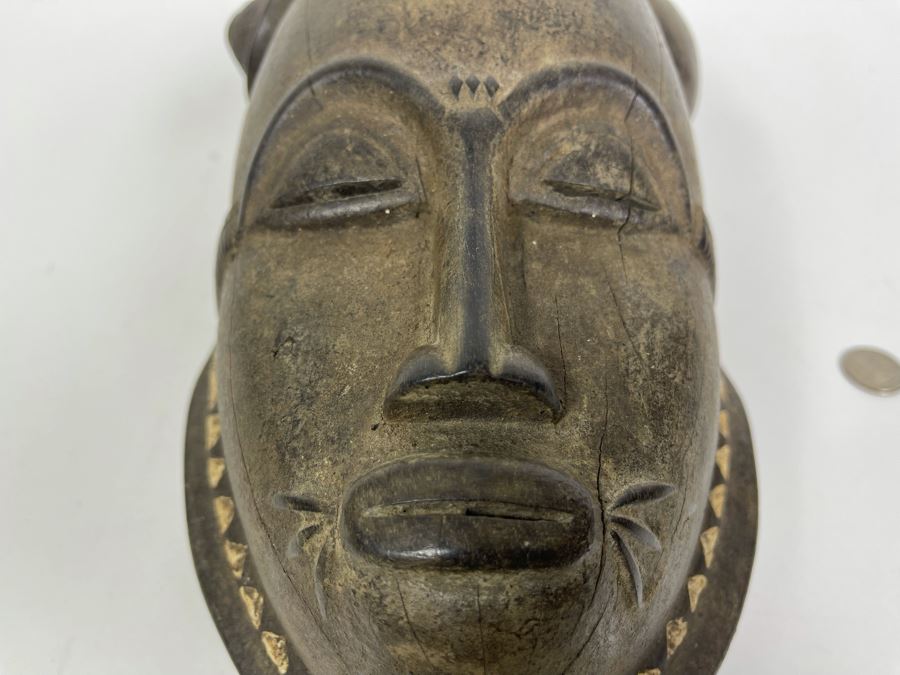 Old Hand Carved Wood African Mask 7.5W X 13H X 6D [Photo 22]