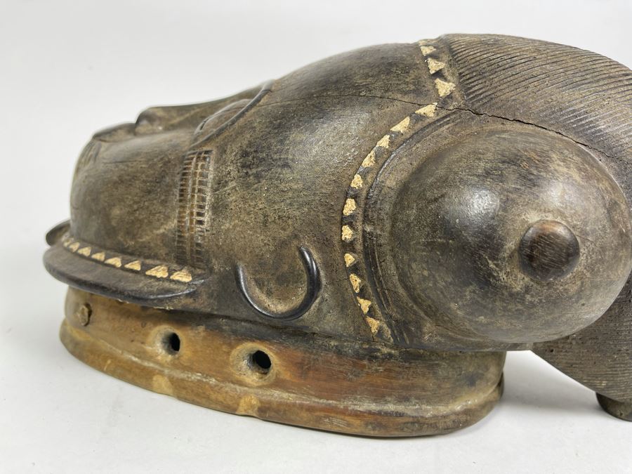 Old Hand Carved Wood African Mask 7.5W X 13H X 6D [Photo 18]