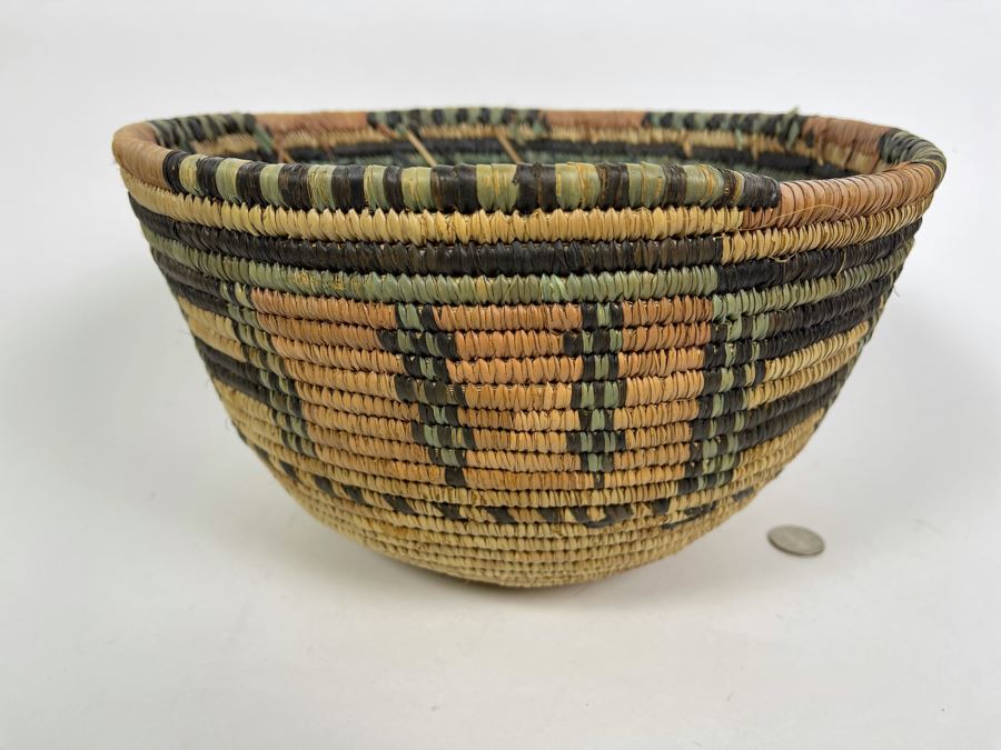Vintage African Basket 12R X 7H