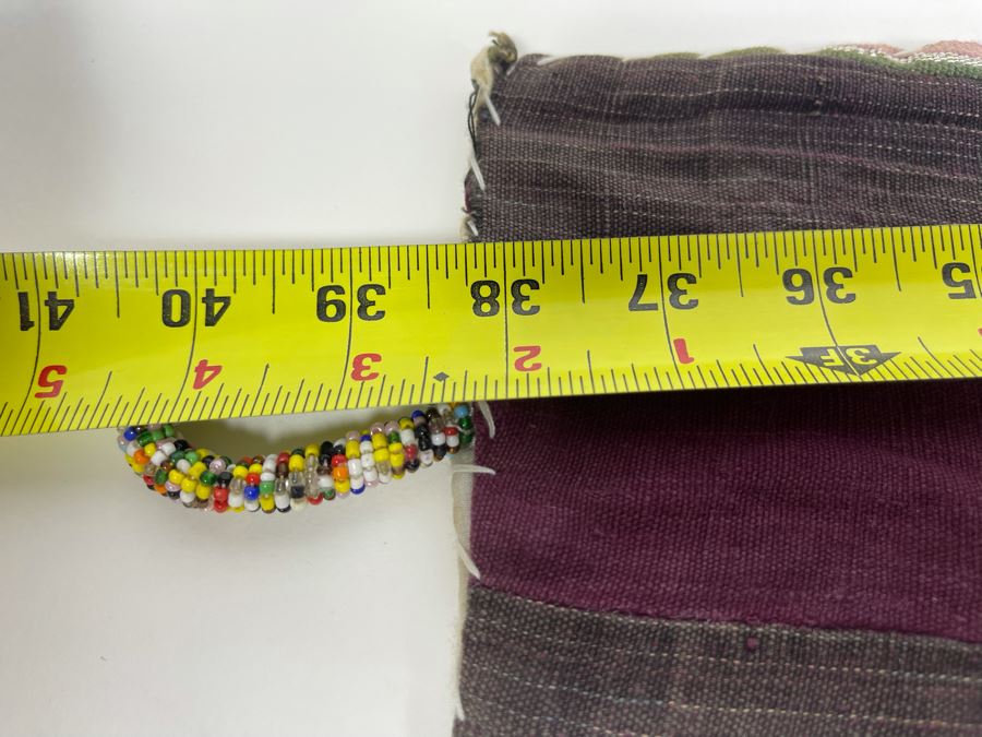 Vintage African Beaded Wall Hanging Artwork Beadwork 40L [Photo 7]