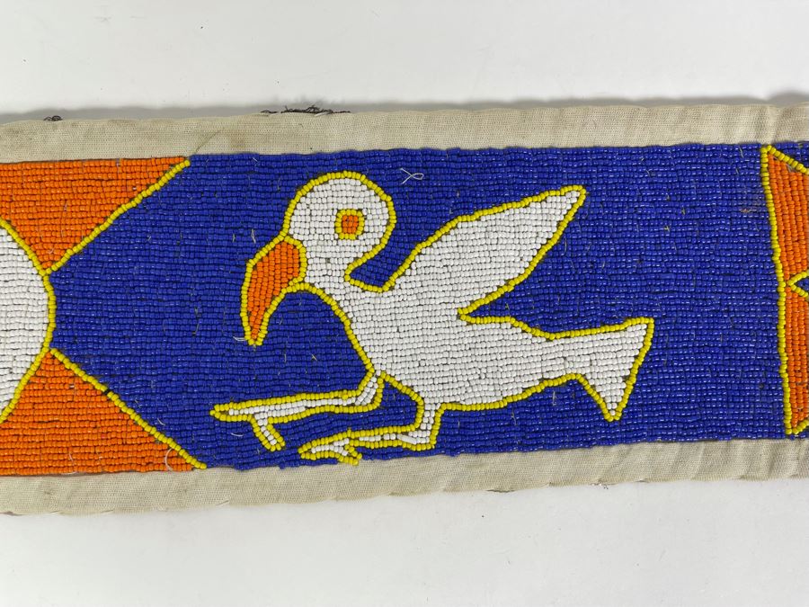 Vintage African Beaded Wall Hanging Artwork Beadwork 40L [Photo 4]