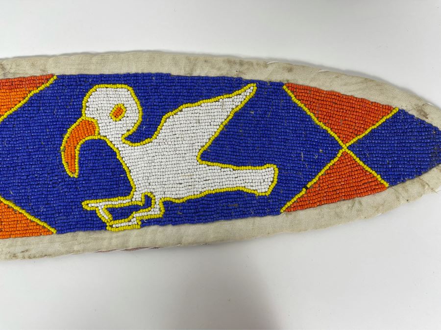 Vintage African Beaded Wall Hanging Artwork Beadwork 40L [Photo 5]