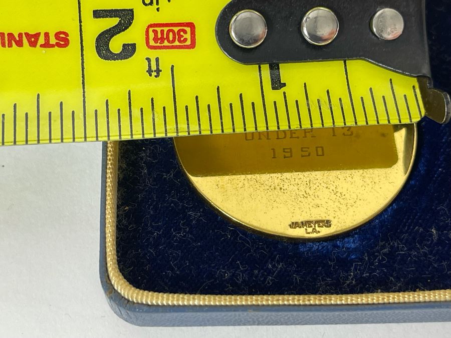 Three Engraved Medals From Southern California Junior Tennis Championships 1950 Winner Girls Singles Under 13, 1950 Winner Doubles Girls Under 13 And Sterling Silver Runner-Up Girls Singles Under 15 1952 [Photo 11]