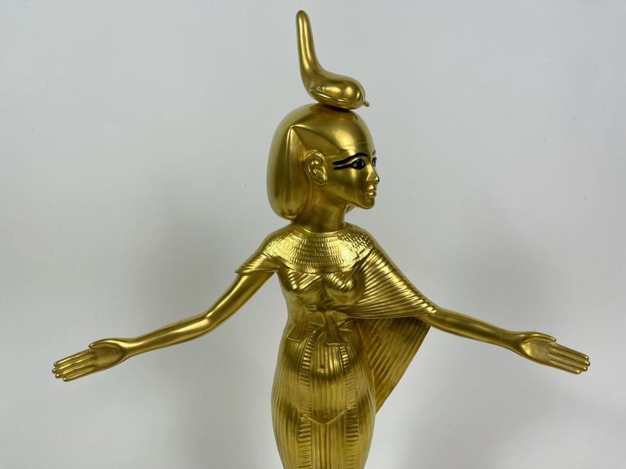 Boehm Porcelain Large Limited Edition Goddess Selket Statue From The Treasures Of Tutankhamun Exhibition 17H [Photo 4]