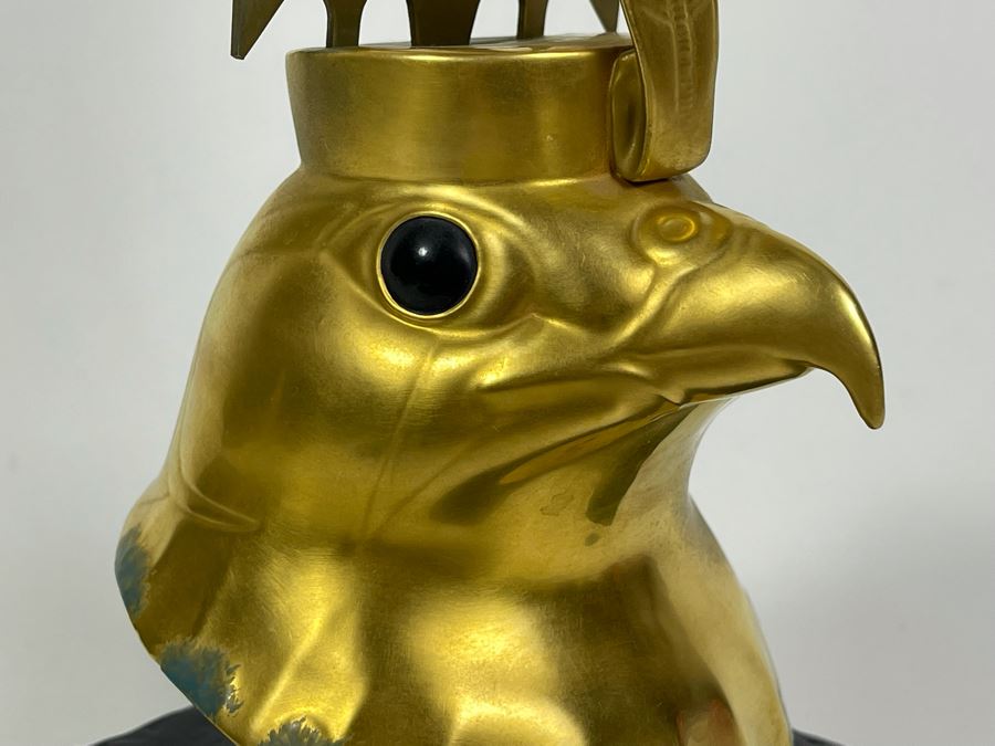 Boehm Porcelain Limited Edition Falcon Head Statue From The Treasures Of Tutankhamun Exhibition 13.5H [Photo 5]