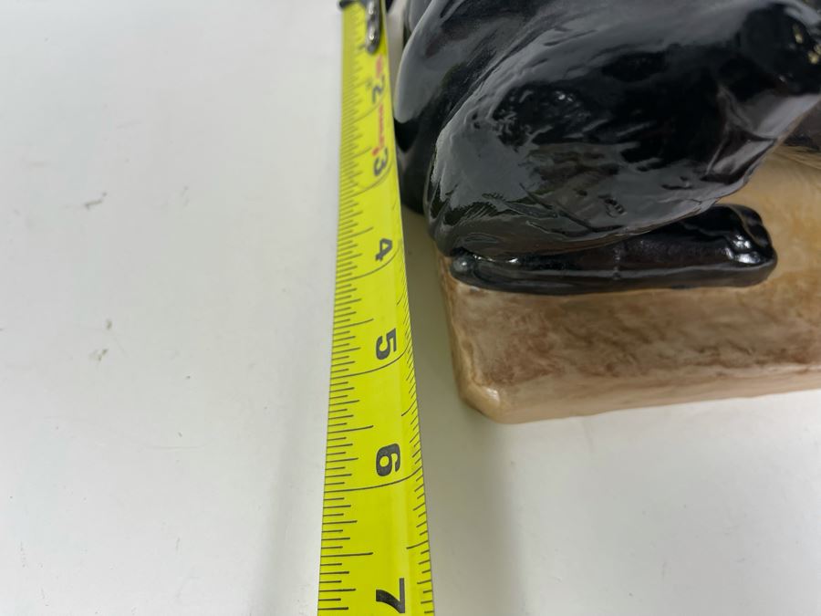 Pair Of Boehm Porcelain Limited Edition God Anubis Statues From The Treasures Of Tutankhamun Exhibition 13.5W X 5.5D X 9.5H [Photo 11]