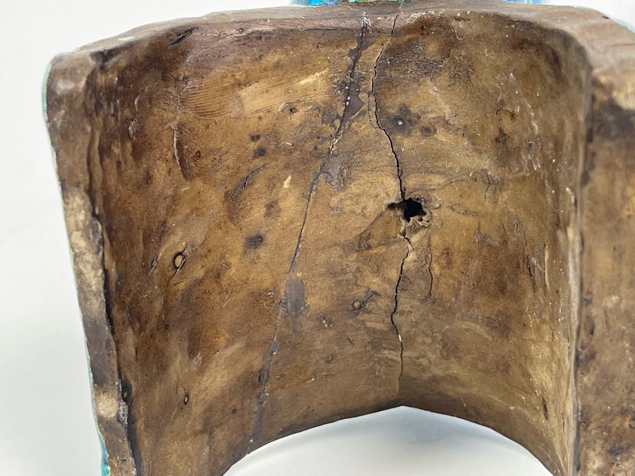 Vintage Chinese Blue Glazed Porcelain Fish (Base Has Been Repaired - See Photos) 11.5H [Photo 2]