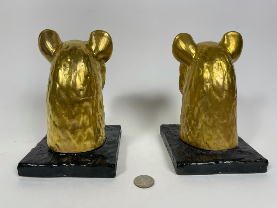 Pair Of Boehm Porcelain Limited Edition Cheetah Head Statues From The Treasures Of Tutankhamun Exhibition 7H [Photo 6]