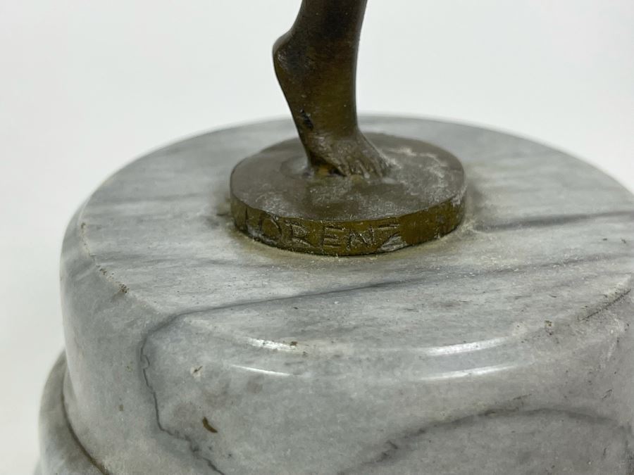 Art Deco Bronze Sculpture Of Dancer Signed Lorenz 9H [Photo 9]