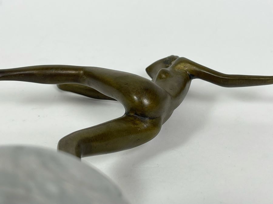 Art Deco Bronze Sculpture Of Dancer Signed Lorenz 9H [Photo 13]