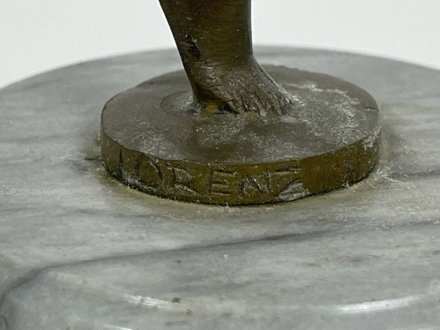 Art Deco Bronze Sculpture Of Dancer Signed Lorenz 9H [Photo 10]
