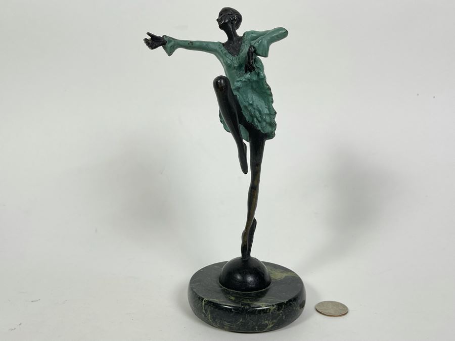 Josef Lorenzl (Austria, 1892-1950) Art Deco Bronze Dancer Sculpture Titled Dancer, 1925 8.5H [Photo 2]
