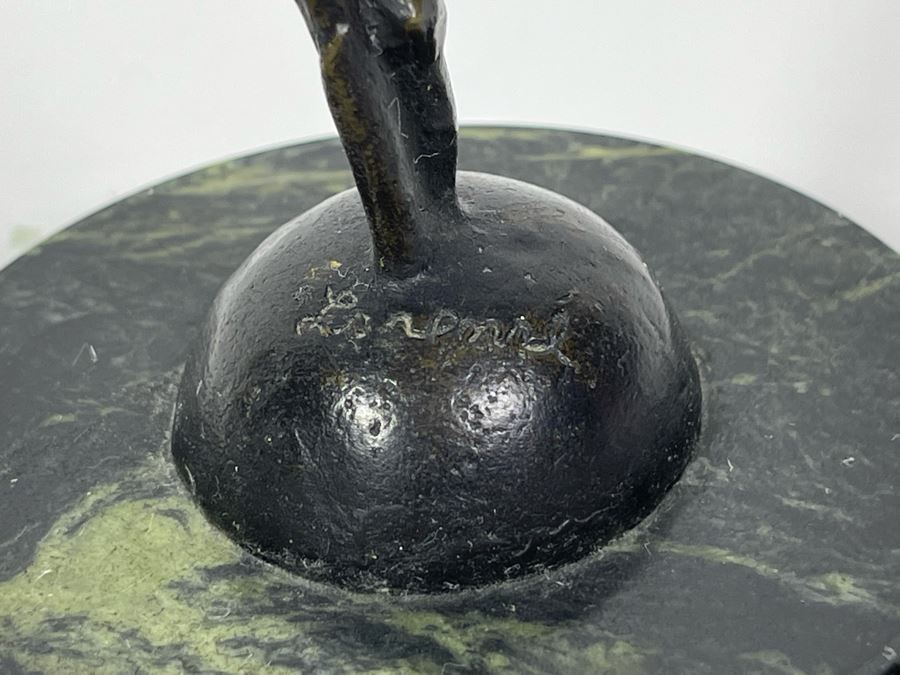 Josef Lorenzl (Austria, 1892-1950) Art Deco Bronze Dancer Sculpture Titled Dancer, 1925 8.5H [Photo 8]