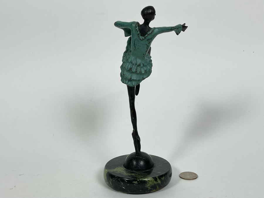 Josef Lorenzl (Austria, 1892-1950) Art Deco Bronze Dancer Sculpture Titled Dancer, 1925 8.5H [Photo 7]
