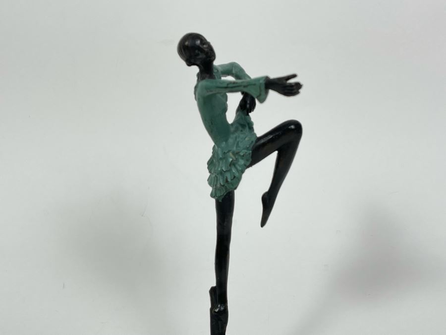 Josef Lorenzl (Austria, 1892-1950) Art Deco Bronze Dancer Sculpture Titled Dancer, 1925 8.5H [Photo 6]