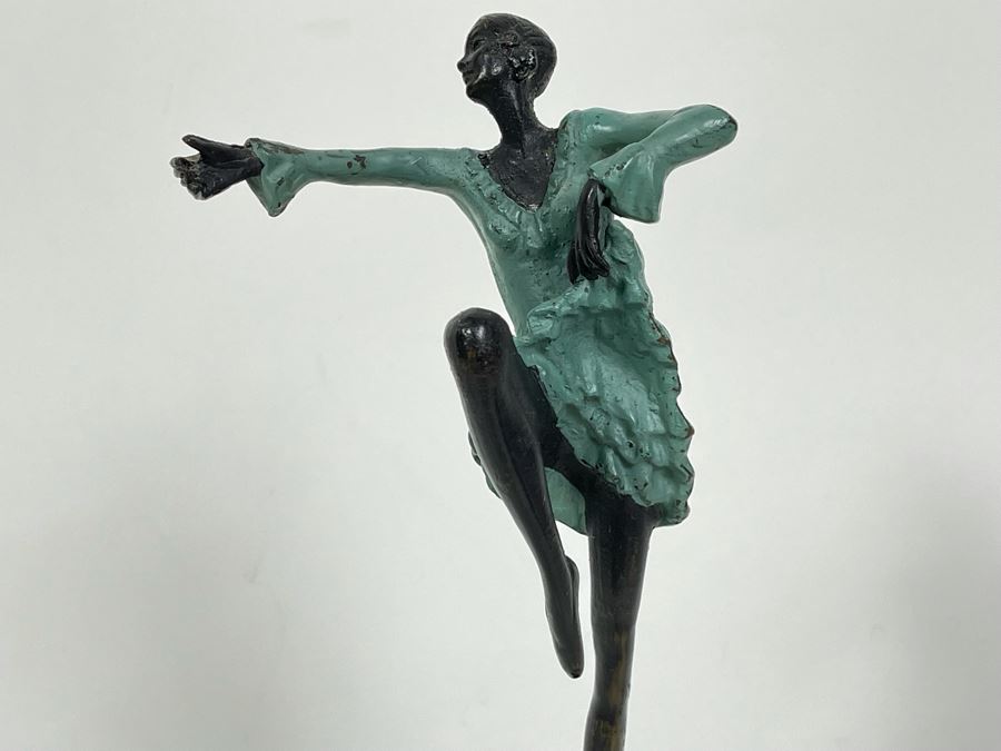 Josef Lorenzl (Austria, 1892-1950) Art Deco Bronze Dancer Sculpture Titled Dancer, 1925 8.5H [Photo 3]