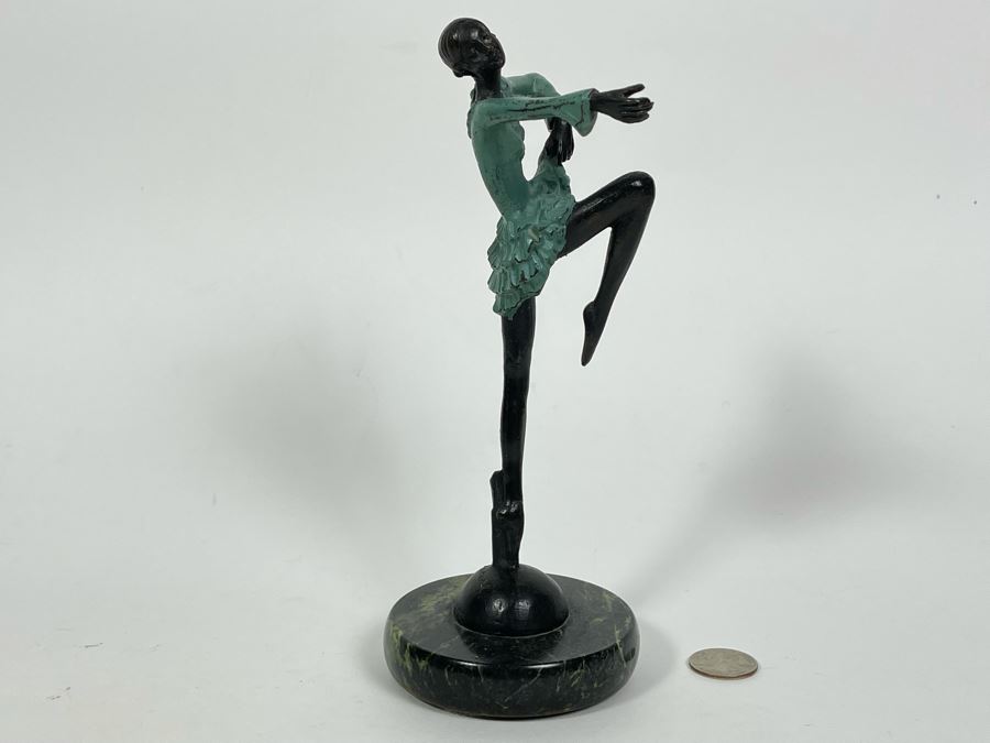 Josef Lorenzl (Austria, 1892-1950) Art Deco Bronze Dancer Sculpture Titled Dancer, 1925 8.5H [Photo 5]