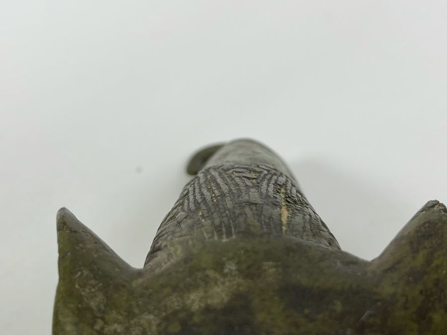 Old Solid Bronze Benin African Leopard Cat Sculpture 9.5W X 3.5D X 4H [Photo 30]