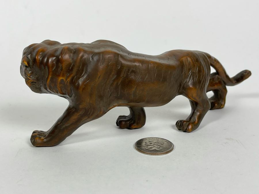 Carved Wood Sculpture Of Tiger 7L X 3D X 2.5H [Photo 14]