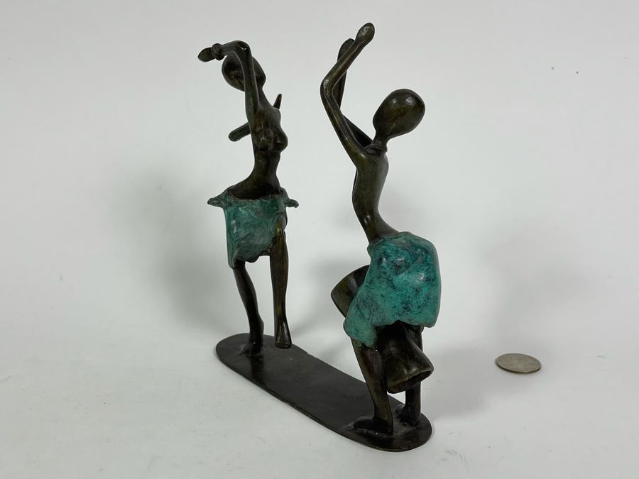Bronze Sculpture Of African Women Dancing 6W X 2.5D X 7H [Photo 9]