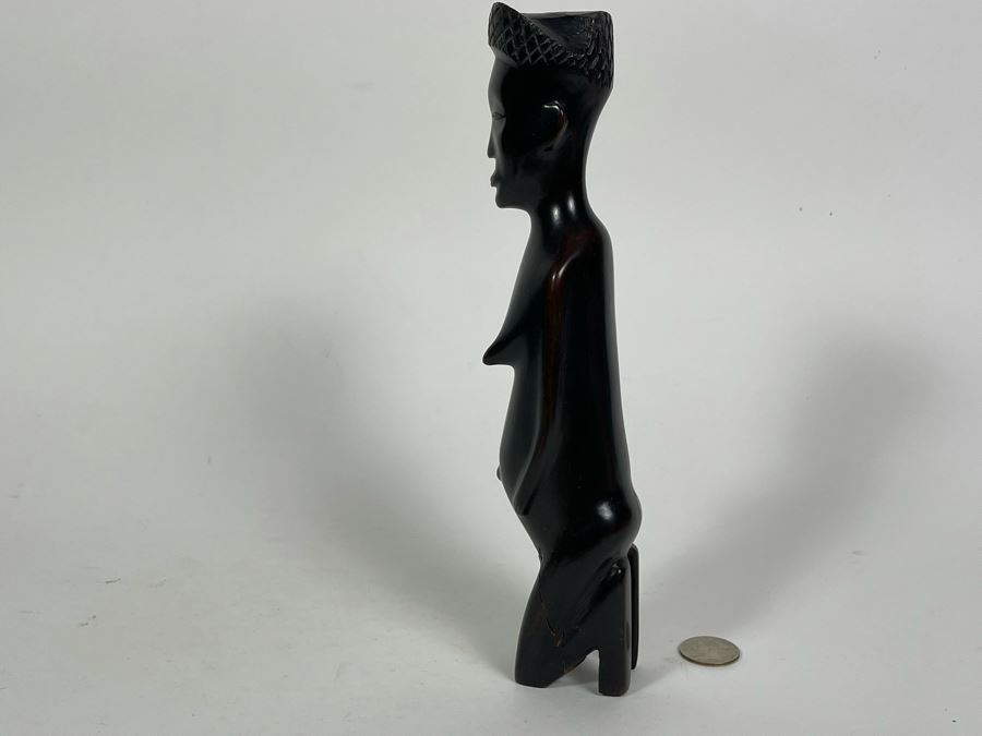 Old Carved Wood African Sculpture 10H [Photo 7]