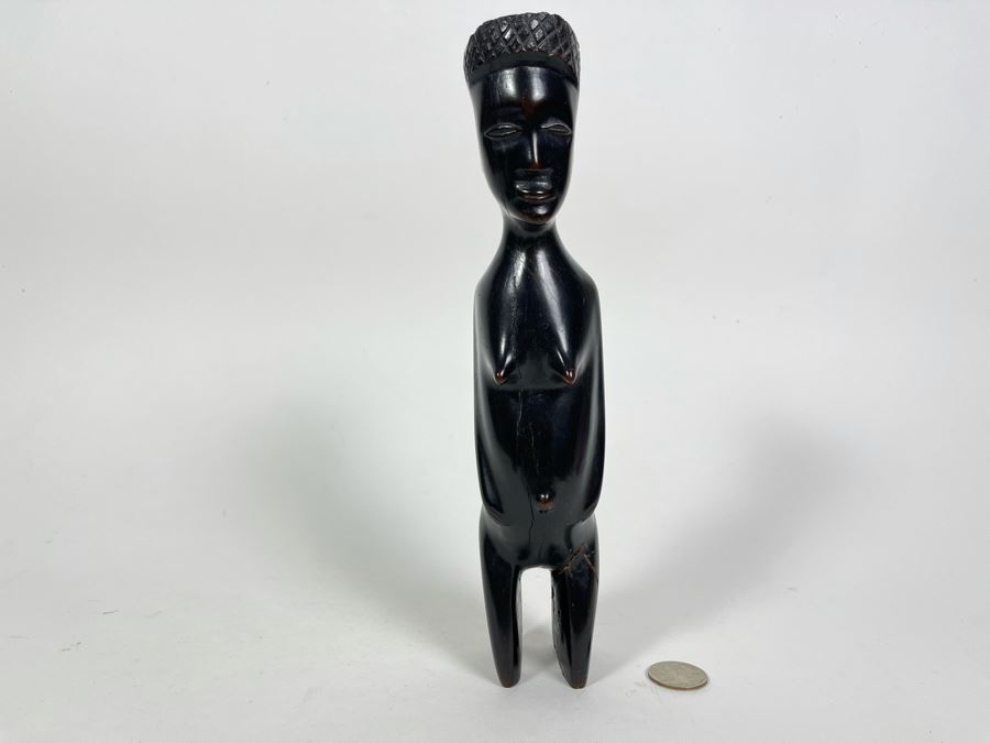 Old Carved Wood African Sculpture 10H [Photo 2]