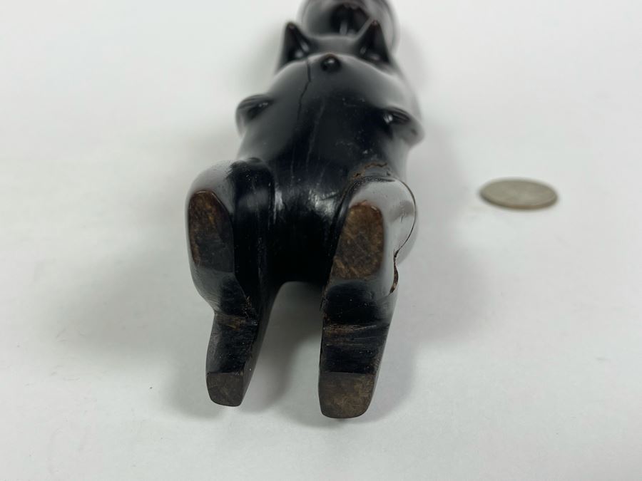 Old Carved Wood African Sculpture 10H [Photo 12]