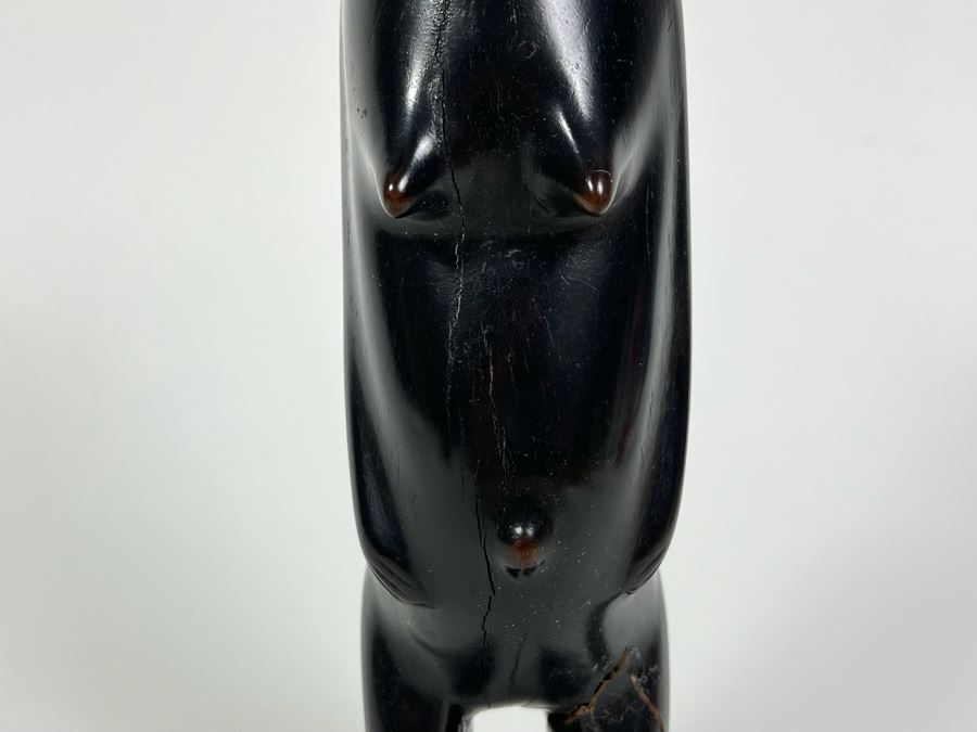 Old Carved Wood African Sculpture 10H [Photo 4]