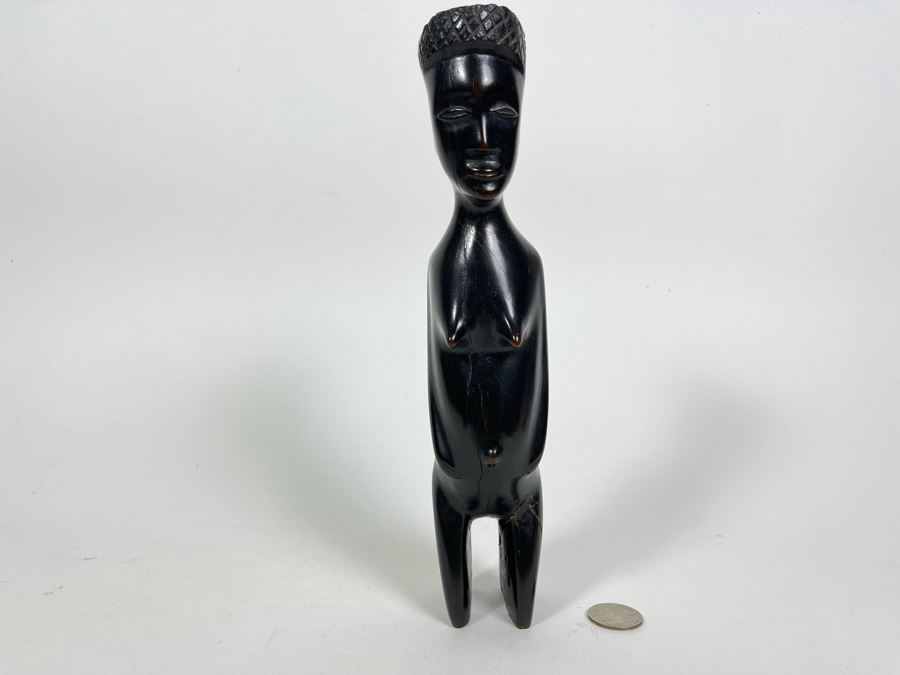 Old Carved Wood African Sculpture 10H [Photo 3]