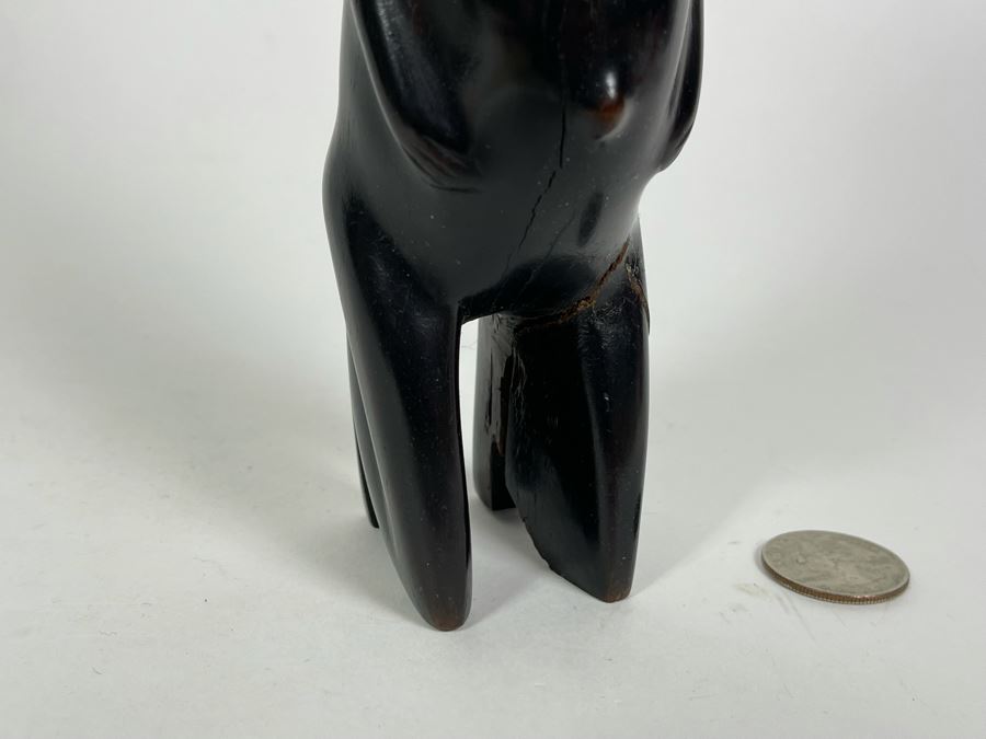 Old Carved Wood African Sculpture 10H [Photo 5]