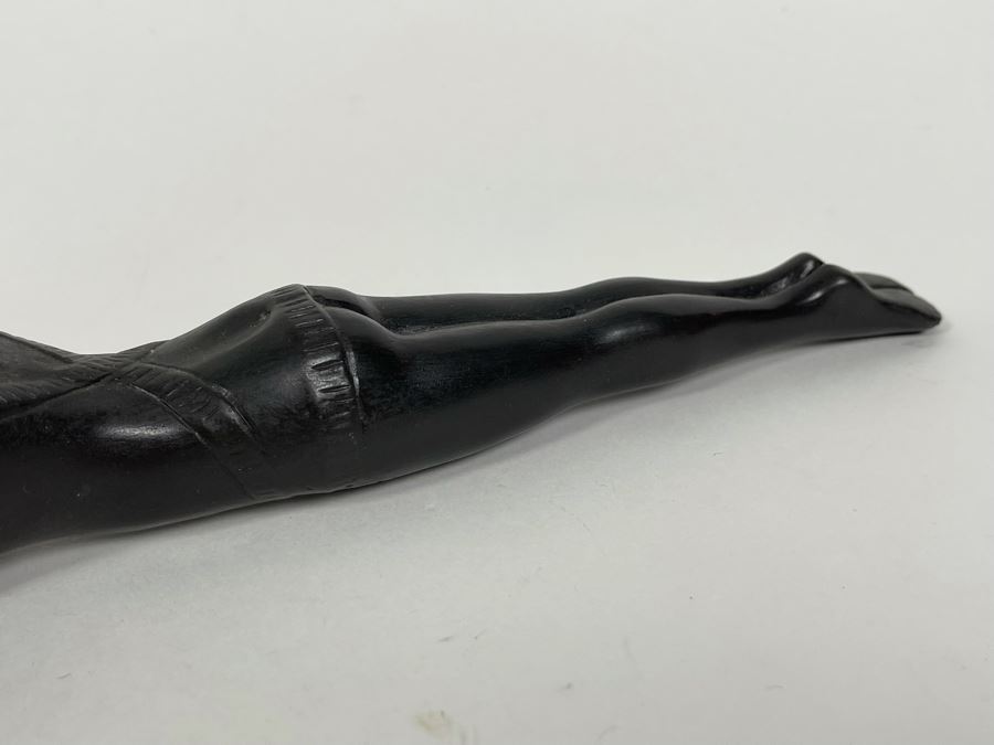 Solid Bronze Art Deco Laying Woman Sculpture 13.5L X 2D X 3H [Photo 6]