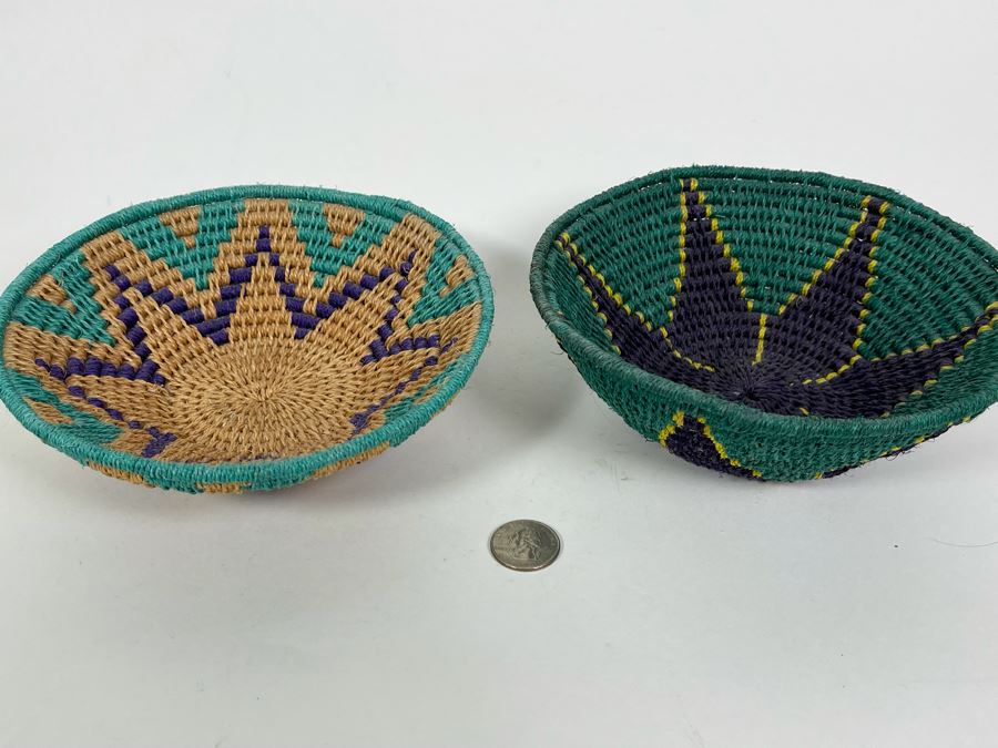 Pair Of African Baskets 7R