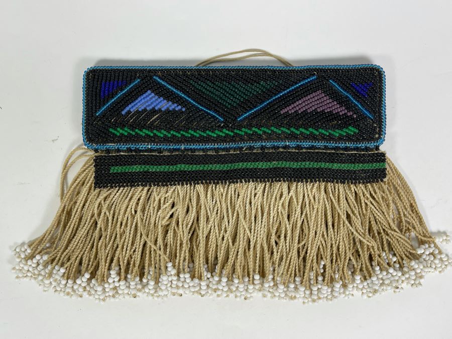 Vintage African Ndebele Infant's Girl's Beaded Apron Beadwork 9.25W X 7H [Photo 3]