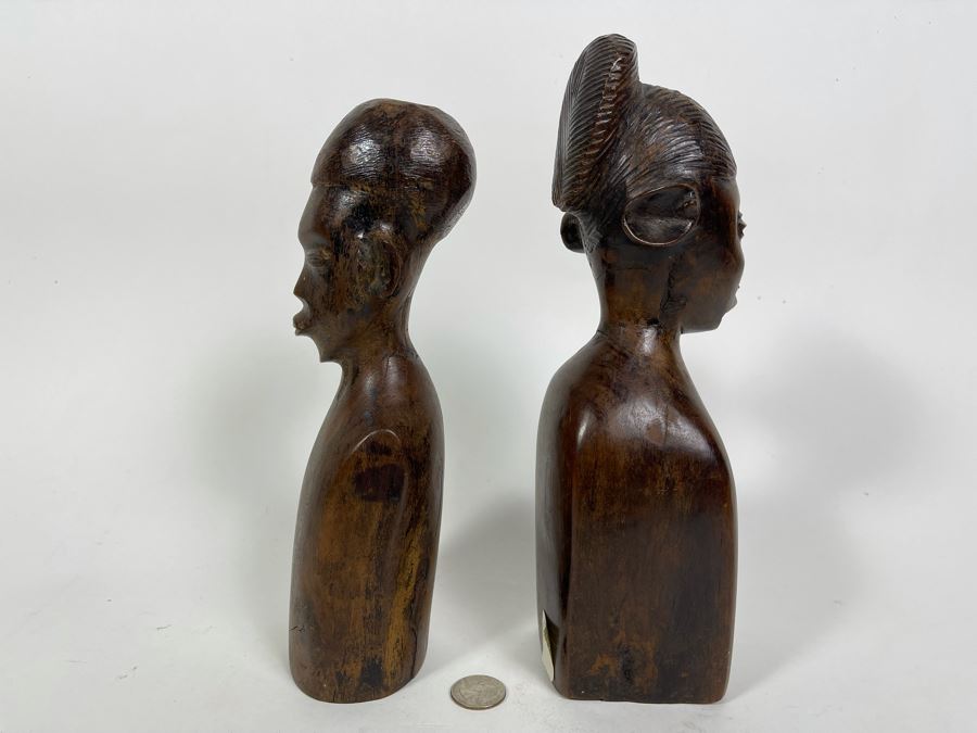 Old Pair Of African Carved Wood Sculptures Purchased For $600 Elliot Galleries 11H [Photo 8]